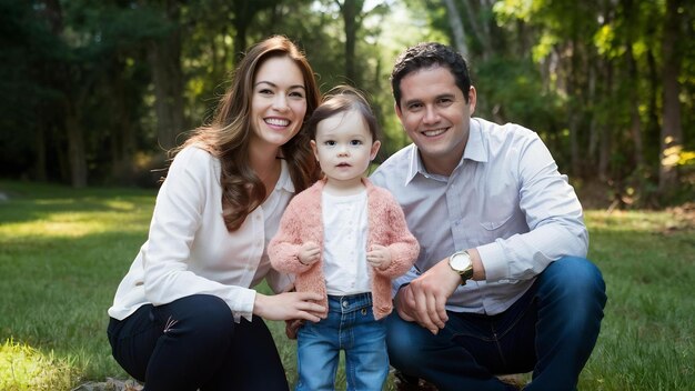 Portrait d'une famille heureuse