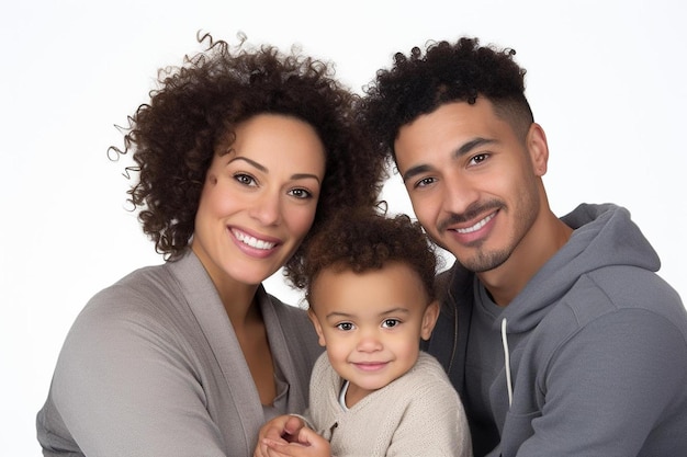 un portrait de famille d'un jeune garçon et de sa mère.