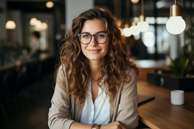 Portrait d'une femme d'affaires Burnette Ai générative