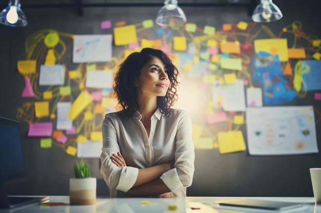 Portrait de femme d'affaires d'élégance habilitée