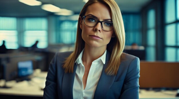 portrait d'une femme d'affaires professionnelle dans le bureau portrait de la fille de bureau visage de femme d'affaire