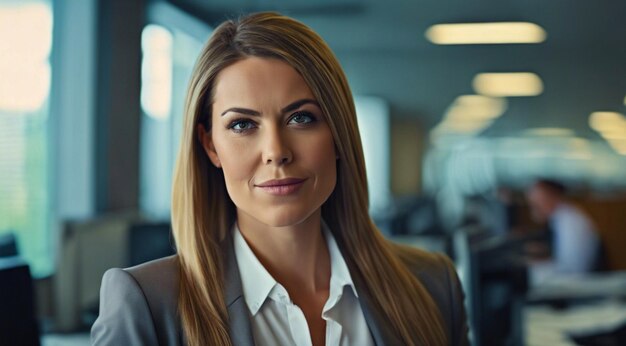 portrait d'une femme d'affaires professionnelle dans le bureau portrait de la fille de bureau visage de femme d'affaire