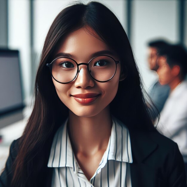 portrait d'une femme d'affaires souriante