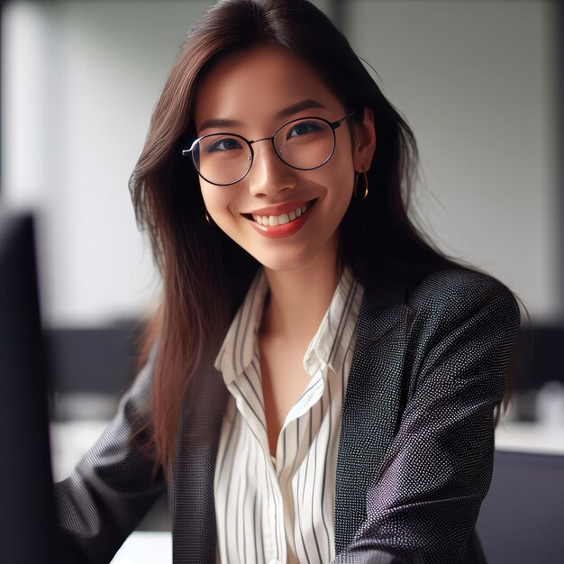 portrait d'une femme d'affaires souriante