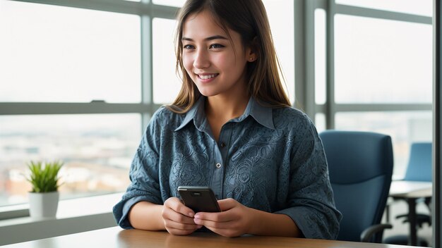 portrait d'une femme d'affaires souriante