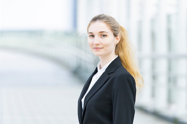 Portrait, femme affaires