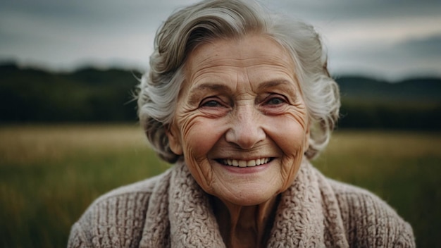 Photo portrait d'une femme âgée