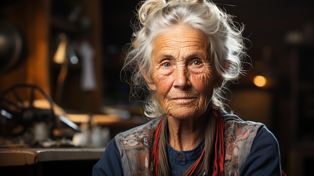 Photo portrait d'une femme âgée