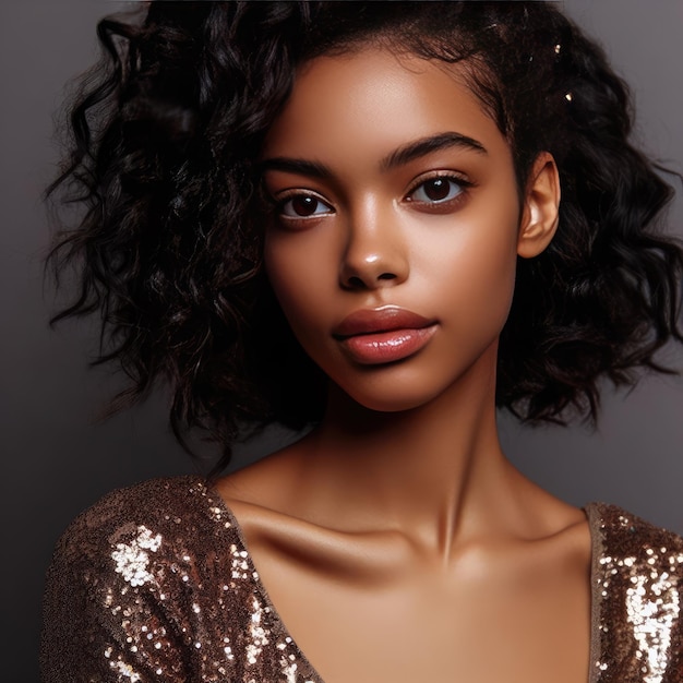 portrait d'une femme aux cheveux longs