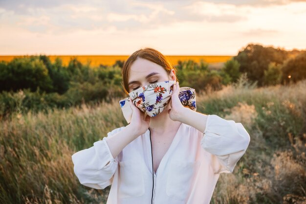 portrait femme à la campagne