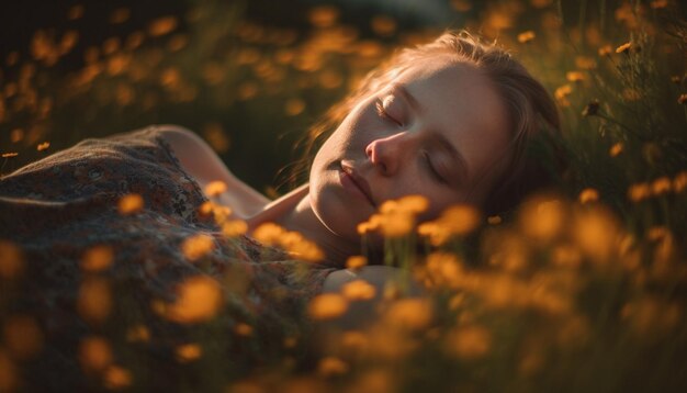 Photo portrait d'une femme dans le parc d'automne portrait dune personne portrait d ́une femme