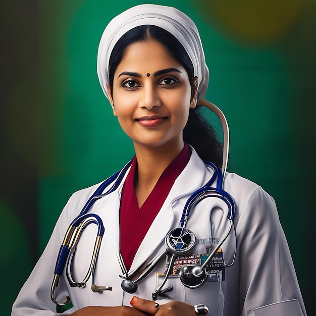 Portrait d'une femme docteur dans des images générées par AI