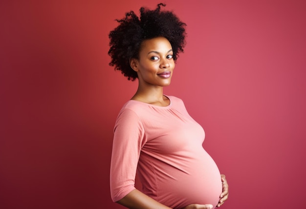 Portrait d'une femme enceinte afro-américaine