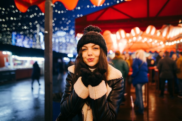 portrait femme à la fée de Noël