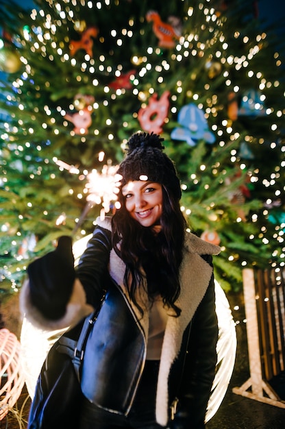 portrait femme à la fée de Noël