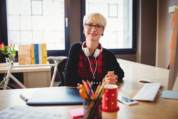 Portrait de femme graphiste