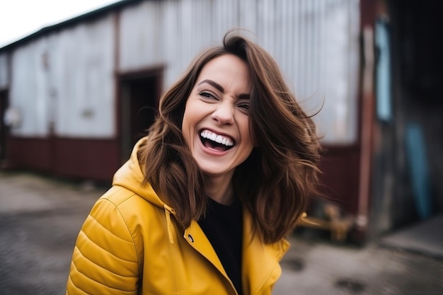 portrait d'une femme heureuse dans la trentaine