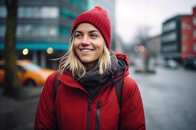 portrait d'une femme heureuse dans la trentaine