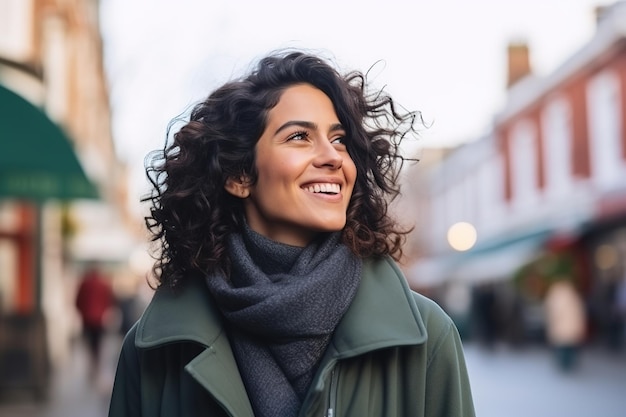 portrait d'une femme heureuse dans la trentaine