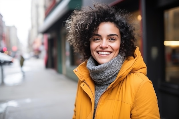 portrait d'une femme heureuse dans la trentaine