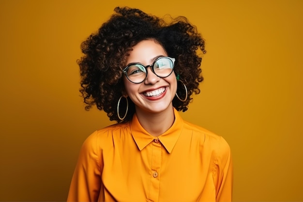 portrait d'une femme heureuse dans la trentaine