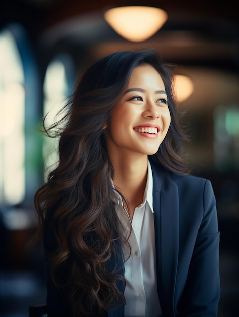 Portrait de femme heureuse