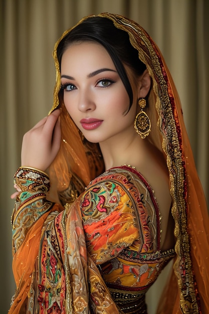 Portrait d'une femme indienne