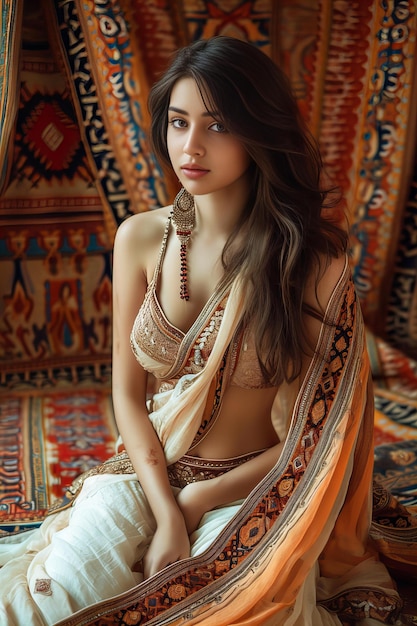 Portrait d'une femme indienne