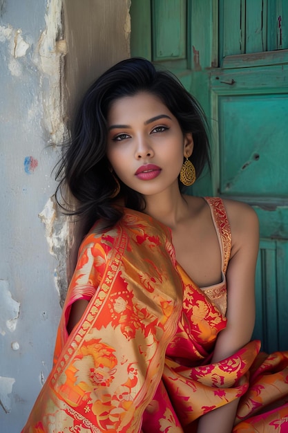 Portrait d'une femme indienne