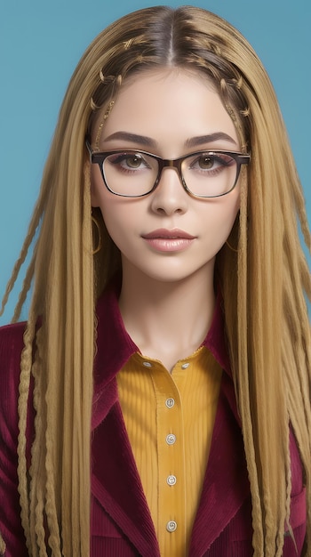 Portrait de femme avec des lunettes