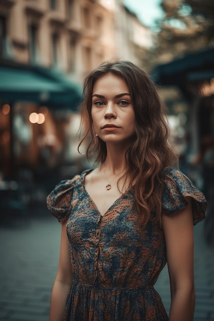 Portrait d'une femme de la mode