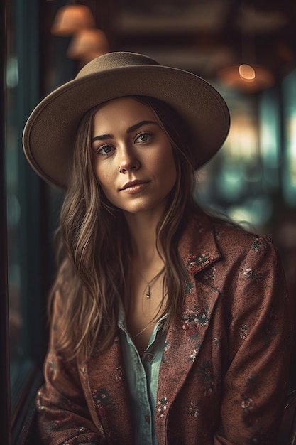 Portrait d'une femme de la mode