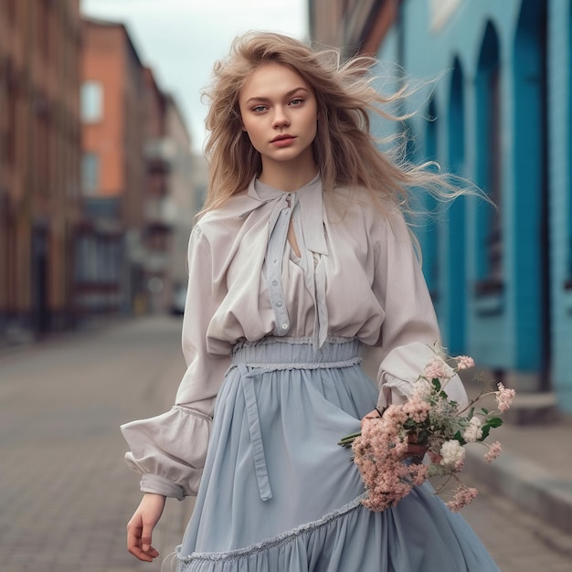 Portrait d'une femme de la mode