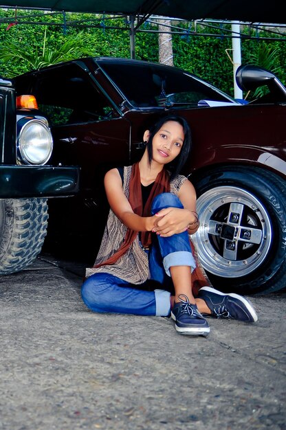 Photo portrait d'une femme souriante