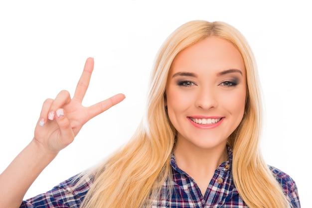 Portrait de femme souriante