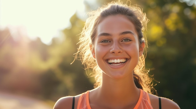 portrait d'une femme souriante