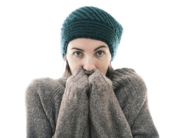 Portrait d'une femme stressée