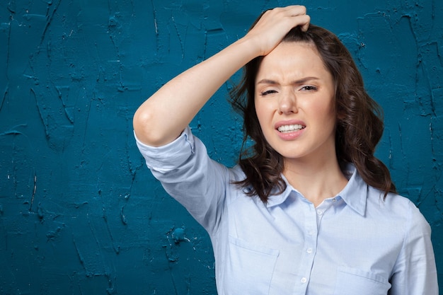 Portrait d&#39;une femme stressée