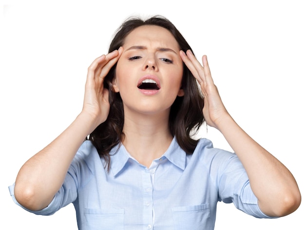 Portrait d&#39;une femme stressée