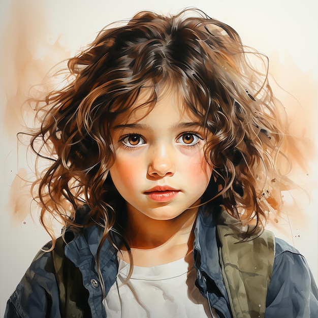 Portrait d'une fille à l'aquarelle Seed 3