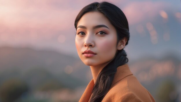 Portrait d'une fille asiatique