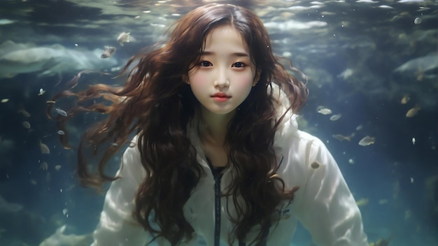 Portrait d'une fille coréenne sous le