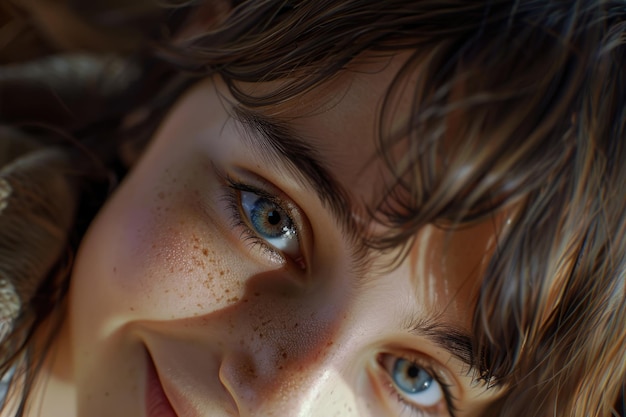 Portrait d'une fille isolée souriante