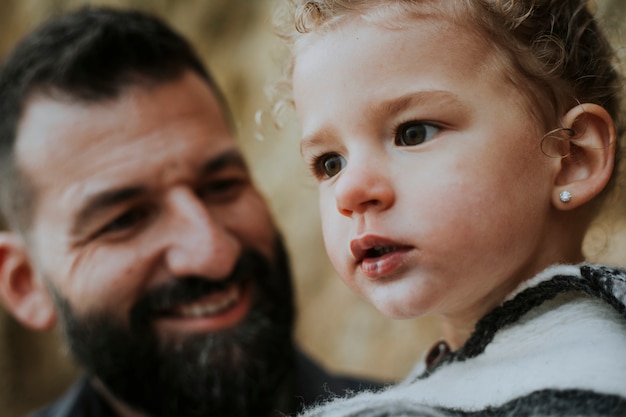 Portrait de fille et père