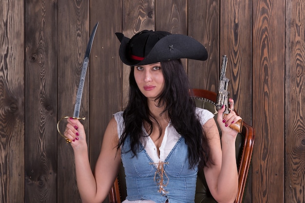 portrait d'une fille pirate