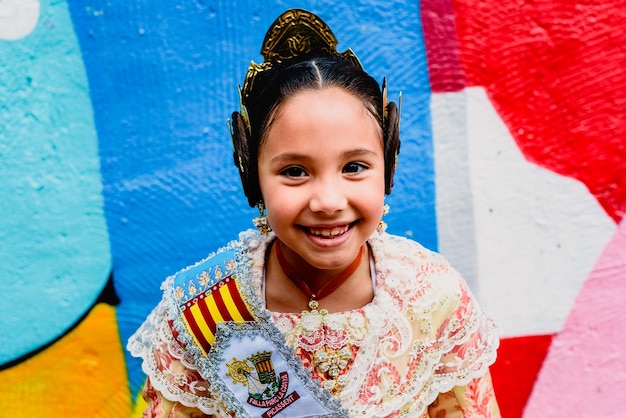 Photo portrait d'une fille souriante