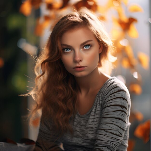 Photo portrait d'une fille avec des yeux de chat