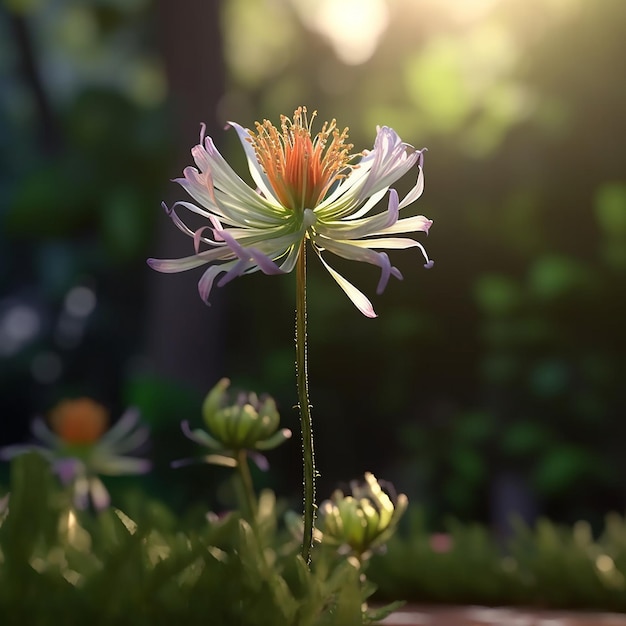 Un portrait d'une fleur en Inde image Generative AI