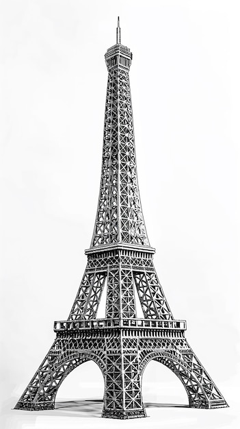 Portrait frappant de la tour Eiffel
