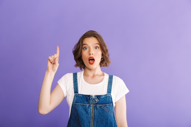 Portrait, gai, jeune, femme